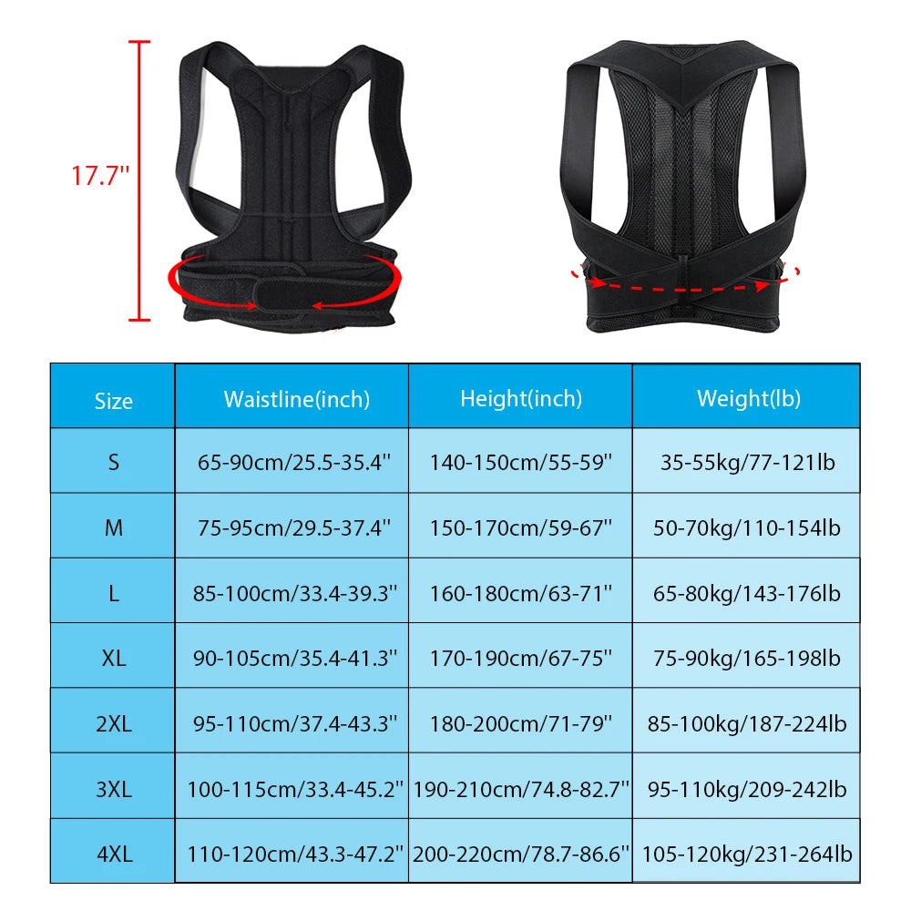 Back Brace Posture Corrector for Women & Men