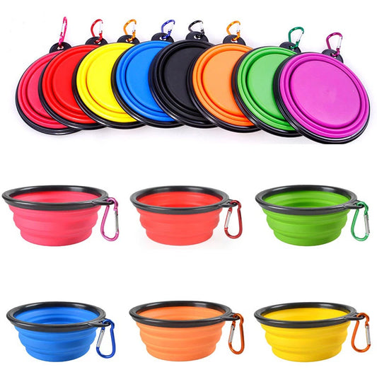 Folding Portable Silicone Dog Bowl 2 In 1